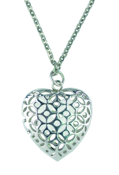 Parfumhanger hart zilver