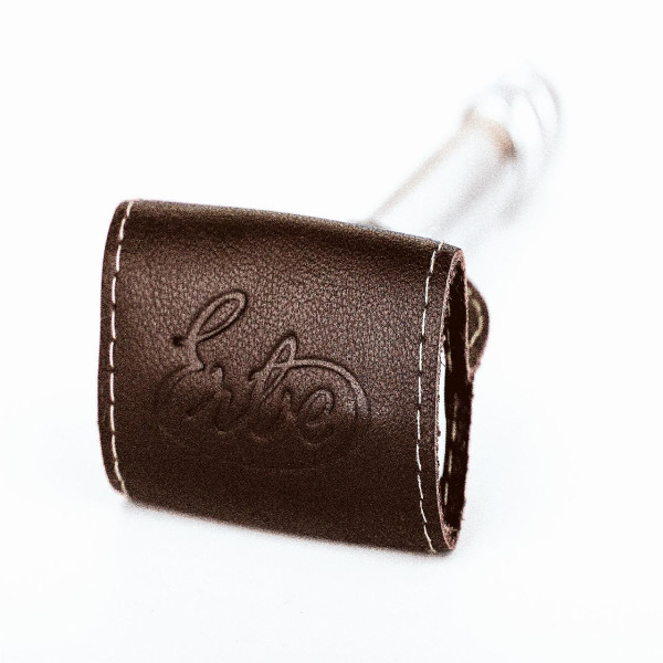 Beschermkap voor nat scheerapparaat leer bruin