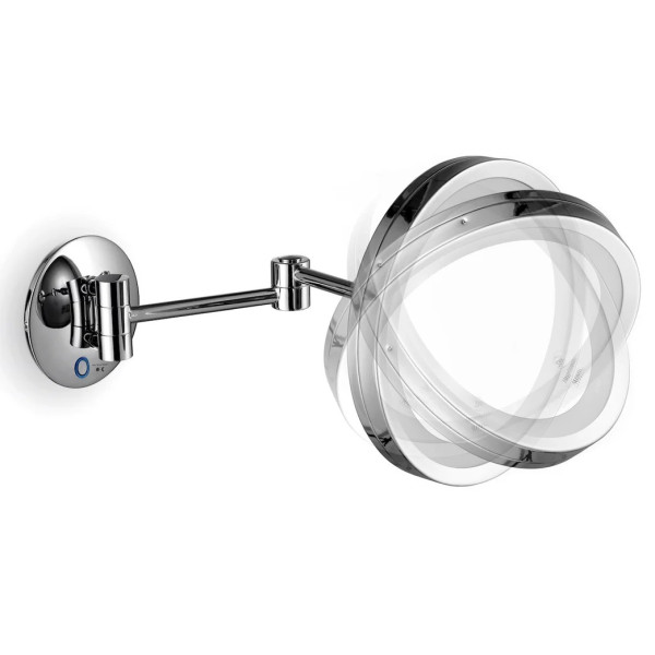 LED-spiegel Saturn T3 voor wandmontage met directe aansluiting en dubbele zwenkarm (020744)