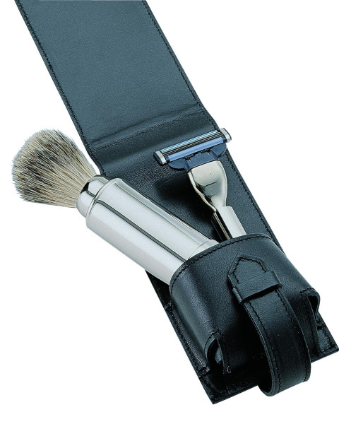 scheerset voor mannen in leren tas, 3-delig, Gillette Mach3