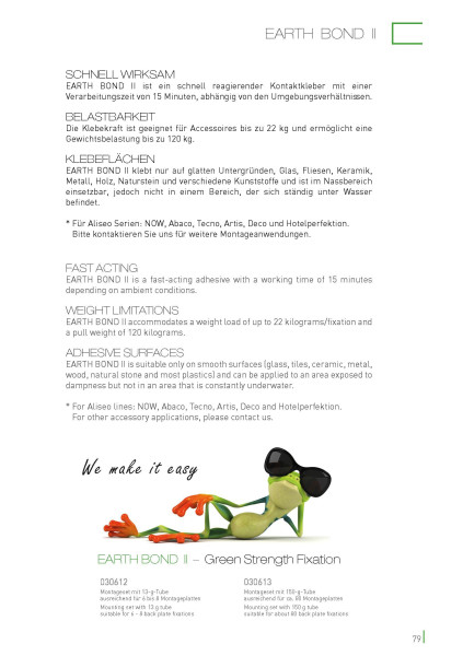 Bevestigingssysteem Badkamer lijm EARTH BOND