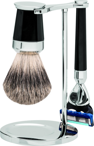 Scheerset |Gillette® Fusion™| edelhars in wit | Dashaar zilverspits "Premium Design Parijs"