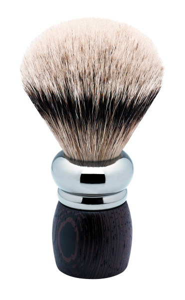rhodium scheerkwast, wengé hout, silvertip
