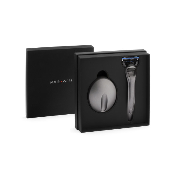 Bolin Webb X1 Mat Graphite | Set met scheermes en houder