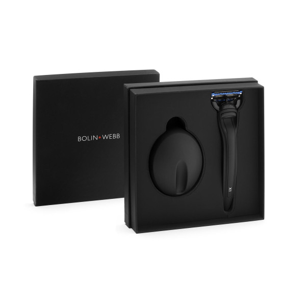 Bolin Webb X1 Mat Black | Set met scheermes en houder